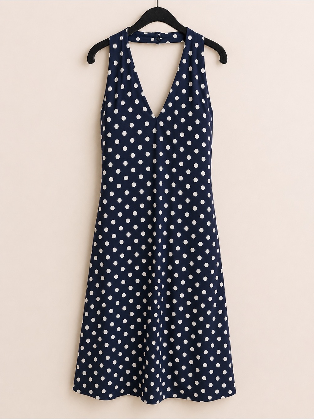 Ralph Lauren Polka Dot Mini Dress in Navy and White